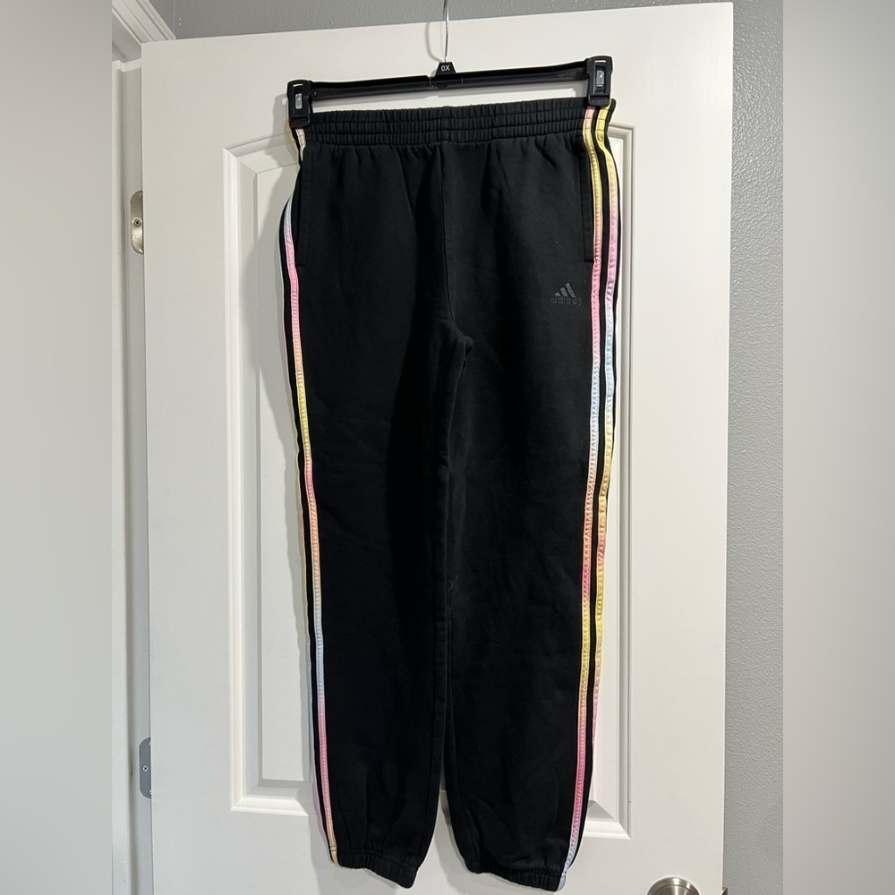 Kids boys girls black ADIDAS sweats youth loose XL Y pink blue green yellow - Picture 1 of 9